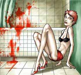 La bañera, sangre y una drogadicta.